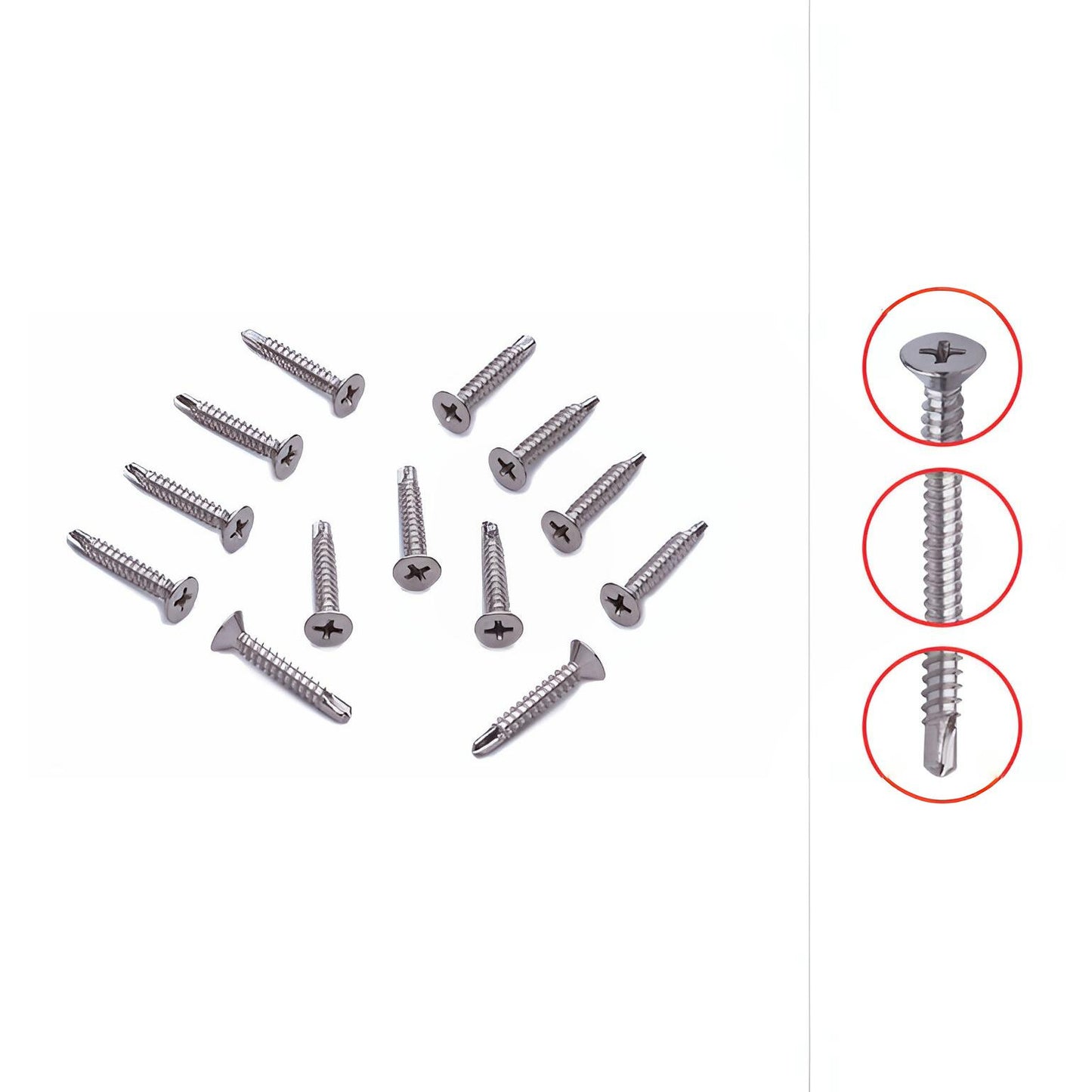 Omni SS Self Drilling Screw Phillips CSK & PAN Head